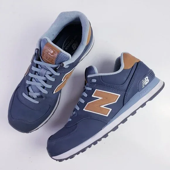 new balance 574 blue tan